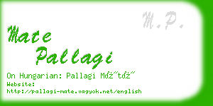 mate pallagi business card